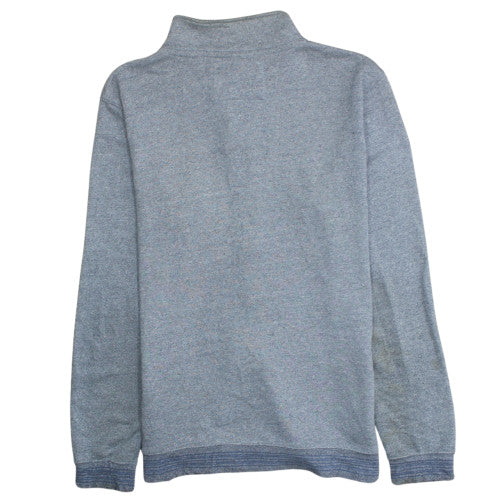 Quiksilver Men's Grey Full Zip Sweatshirt L Collared Regular Fit