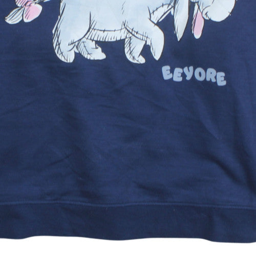Disney Womens Navy Blue Eeyore Sweatshirt XL Graphic Pullover