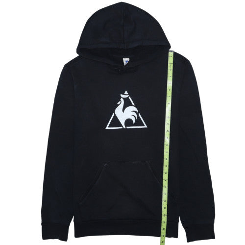 Le Coq Sportif Men's Black Pullover Hoodie L Logo Graphic Sweatshirt