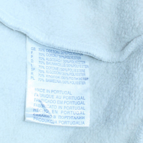 Reebok Men Blue L Pullover Sweatshirt Crew Neck Logo Fleece