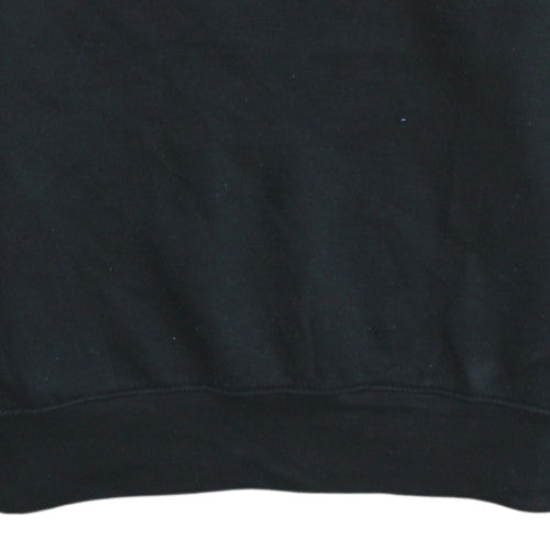 Tommy Hilfiger Men's Black Crew Neck Sweatshirt M Embroidered Logo