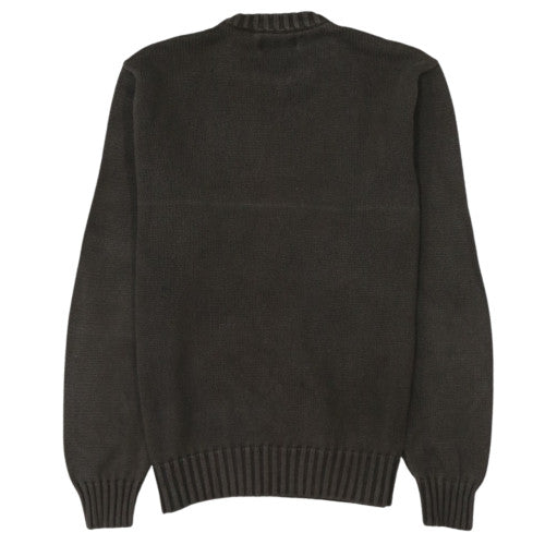 Chaps Men's Brown Cotton Crew Neck Pullover Jumper Size M