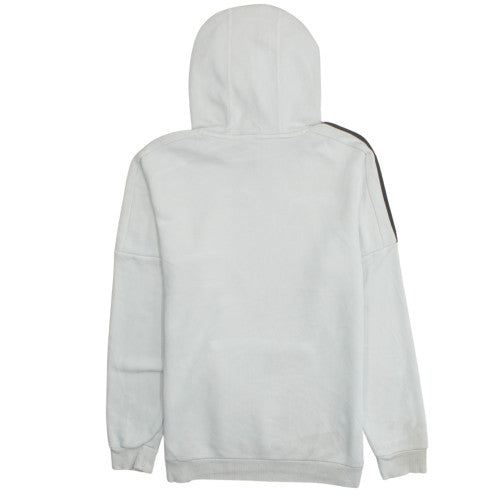 Adidas Boys White Pullover Hoodie Size 13-14 Years Cotton Blend