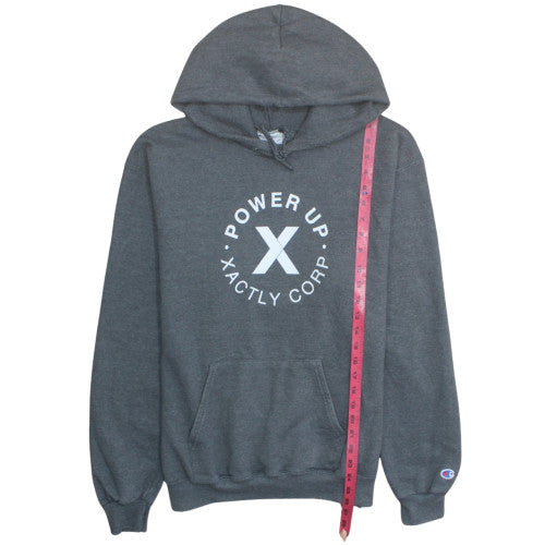 Champion Women's Grey Pullover Hoodie Medium Power Up Logo