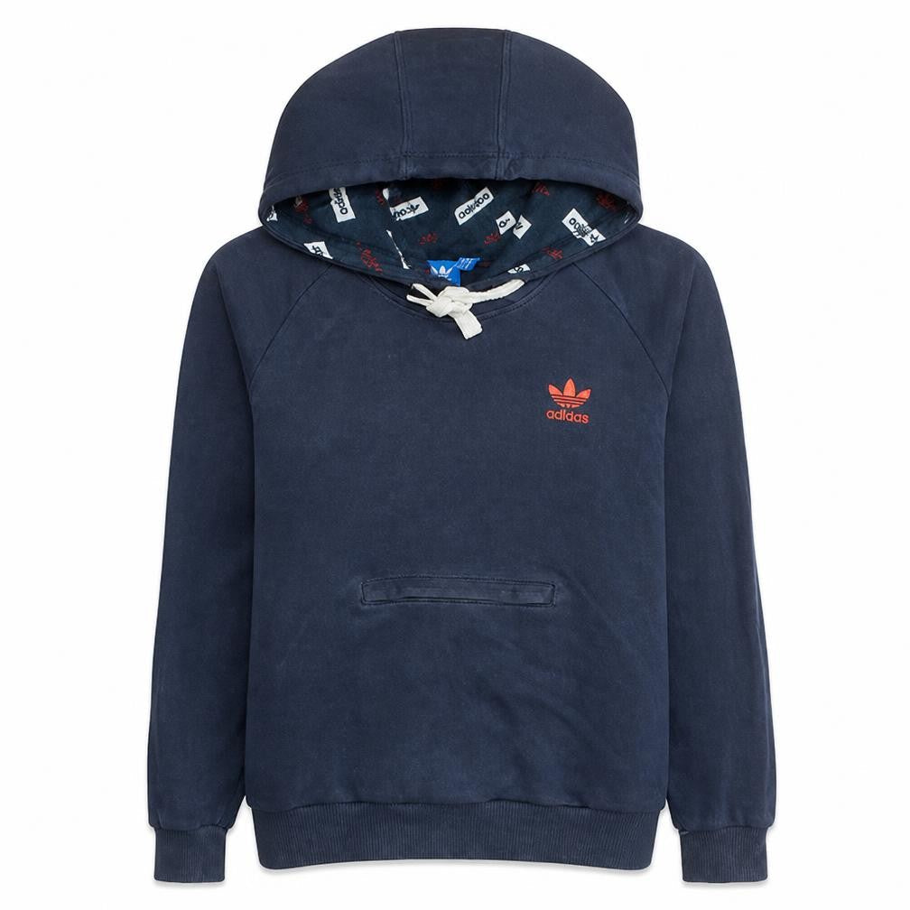 Adidas Womens Navy Hoodie Medium Hooded Pullover Sweatshirt