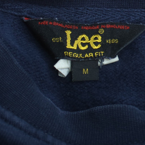 Lee Men's Blue Regular Fit Cotton Crew Neck Sweatshirt M
