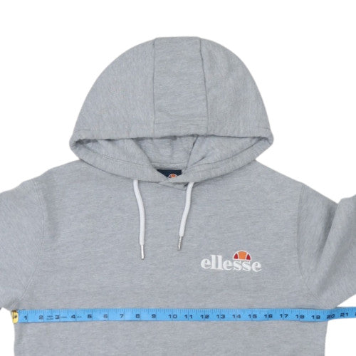 Ellesse Womens Grey UK 10 Pullover Hoodie Cotton Blend Casual Sweatshirt