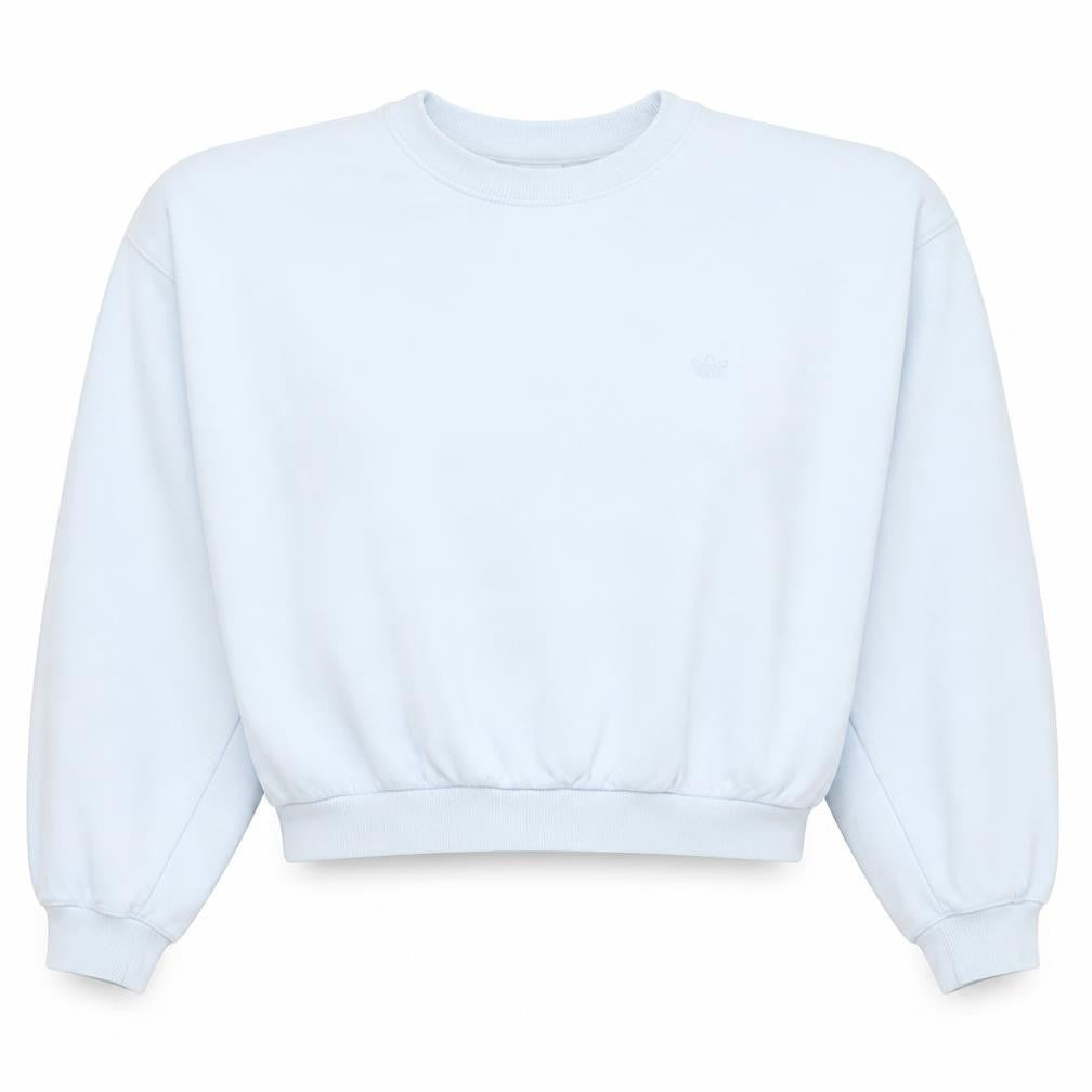 Adidas Women White Crew Neck Pullover Sweatshirt Size 18 L