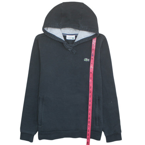 Lacoste Sport Mens Black Pullover Hoodie Size S Regular Fit