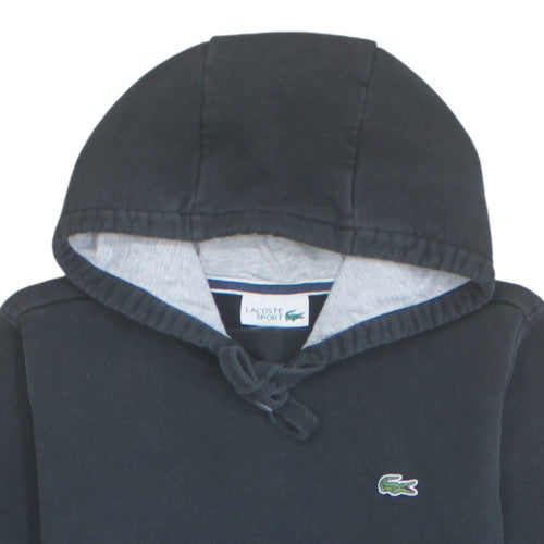 Lacoste Sport Mens Black Pullover Hoodie Size S Regular Fit