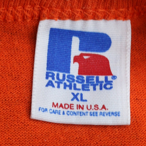 Russell Athletic Men's Orange Padres Graphic Crew Neck T-Shirt XL