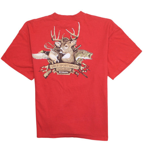 Columbia Men's Red XXL True Sportsman Graphic Cotton T-Shirt