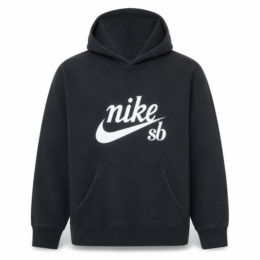 Nike SB Men's Black Pullover Hoodie Size S Graphic Logo Fleece