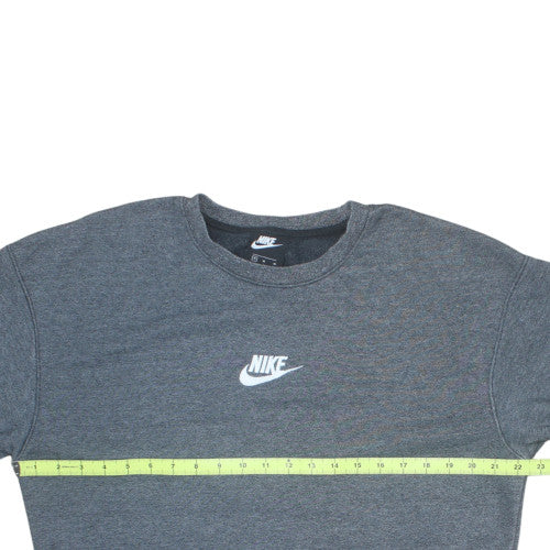 Nike Men's Grey Crew Neck Logo Sweatshirt Size M Regular Fit