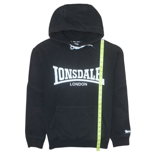 Lonsdale Men’s Black Pullover Hoodie Size L Fleece Sportswear