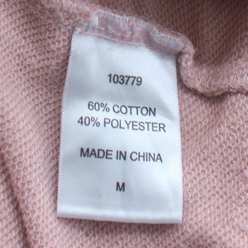 Calvin Klein Jeans Women's Pink Logo Crew Neck Sweatshirt M Cotton Blend
