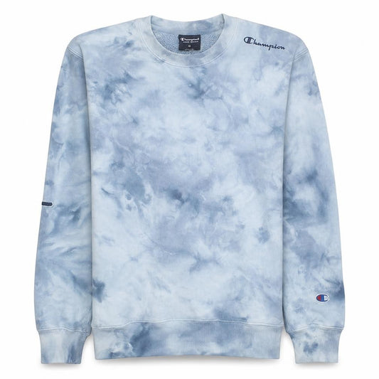 Champion Men’s Blue Tie Dye Reverse Weave Sweatshirt M Crew Neck