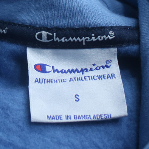 Champion Men's Blue Pullover Hoodie Size S Logo Fleece Sportswear