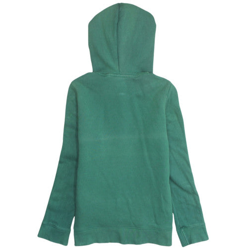 Adidas Womens Green Pullover Hoodie UK 8 Cotton Hooded Sweatshirt