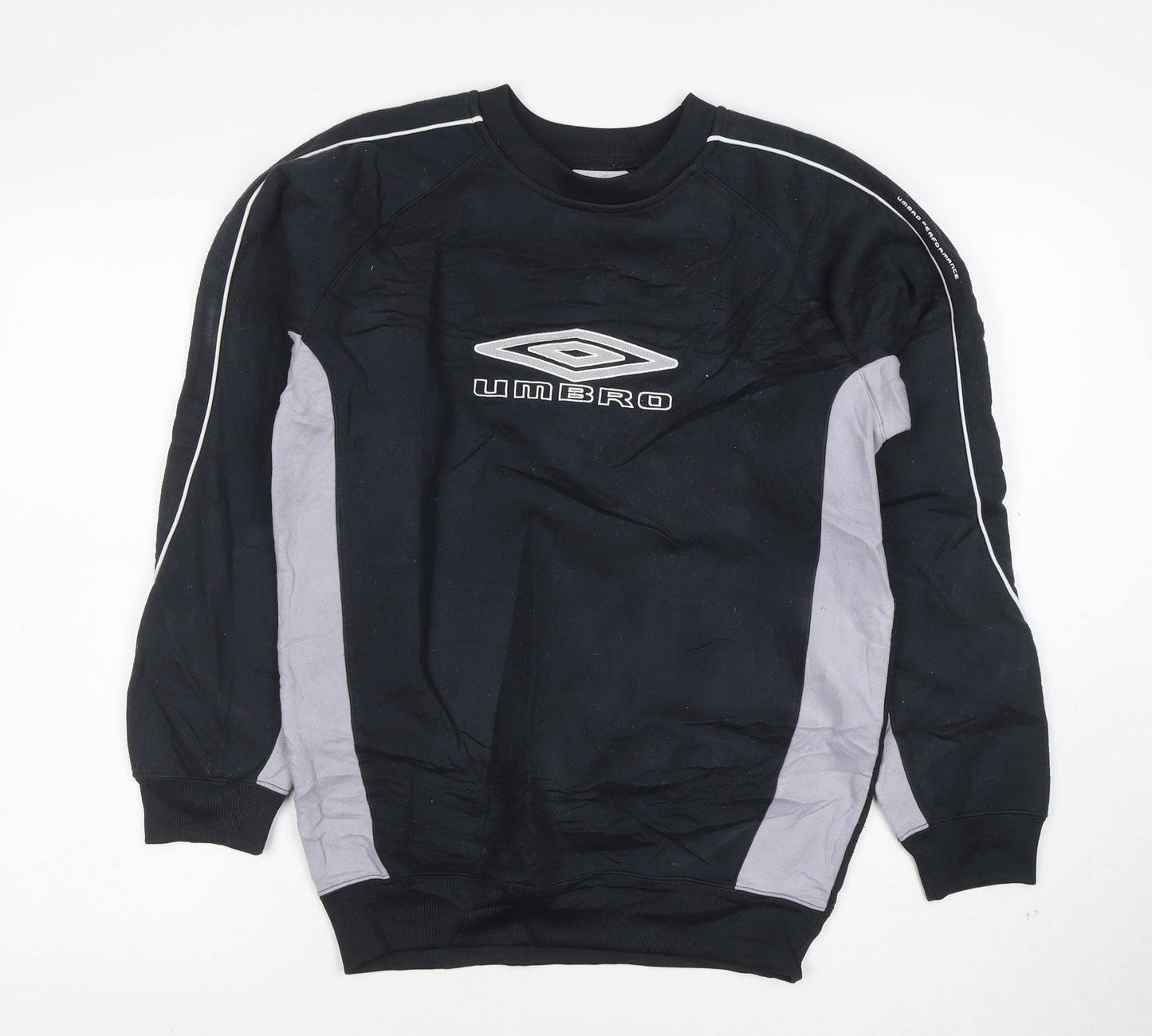 Umbro Mens Black XL Sports Sweatshirt Pullover Crew Neck