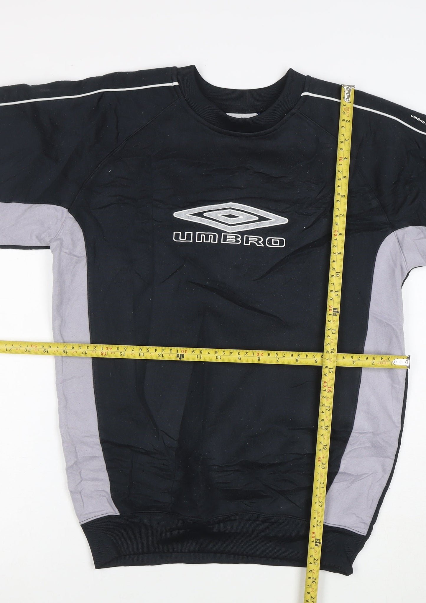 Umbro Mens Black XL Sports Sweatshirt Pullover Crew Neck