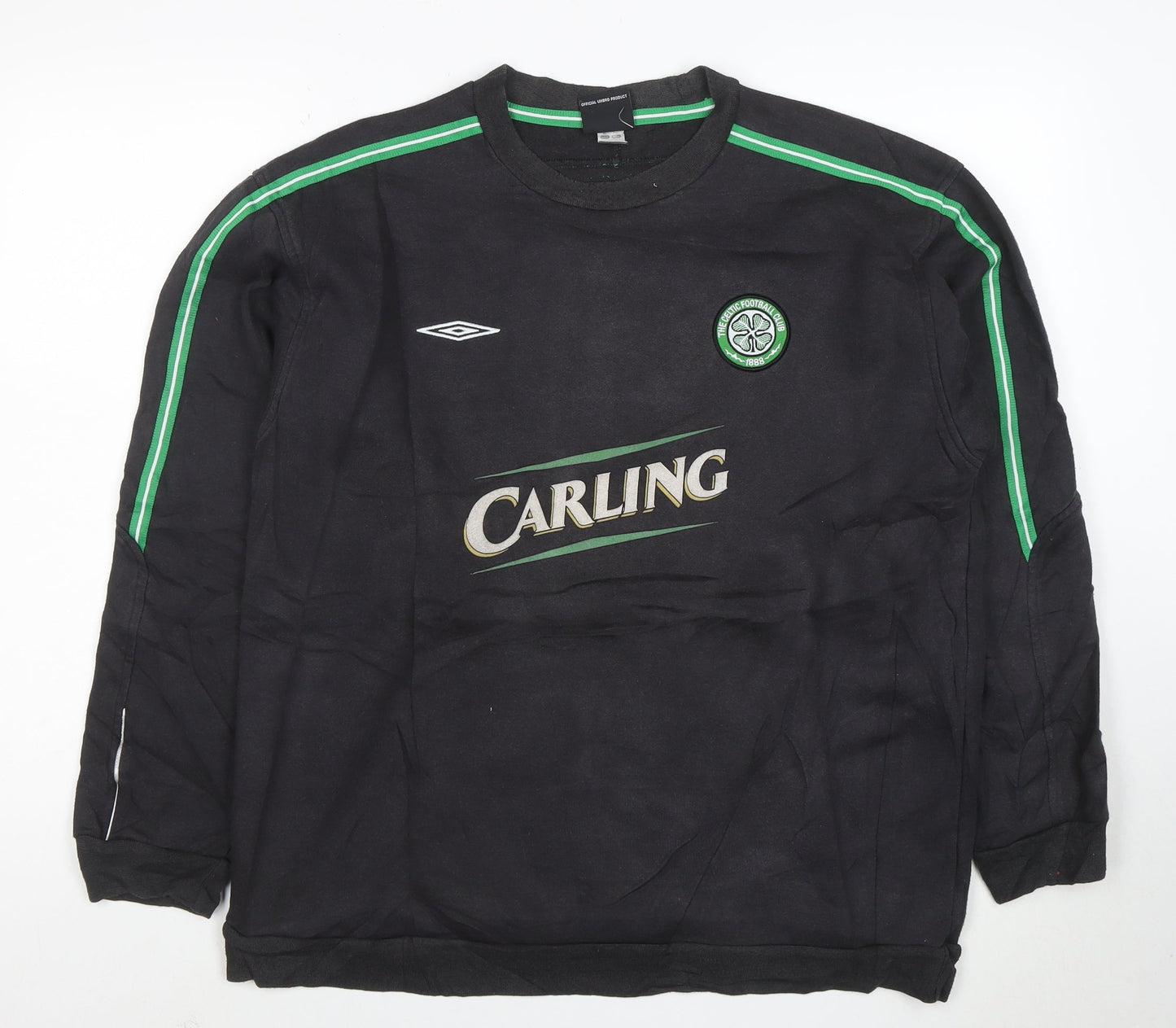 Umbro Men's Black XL Celtic Football Pullover Sweatshirt