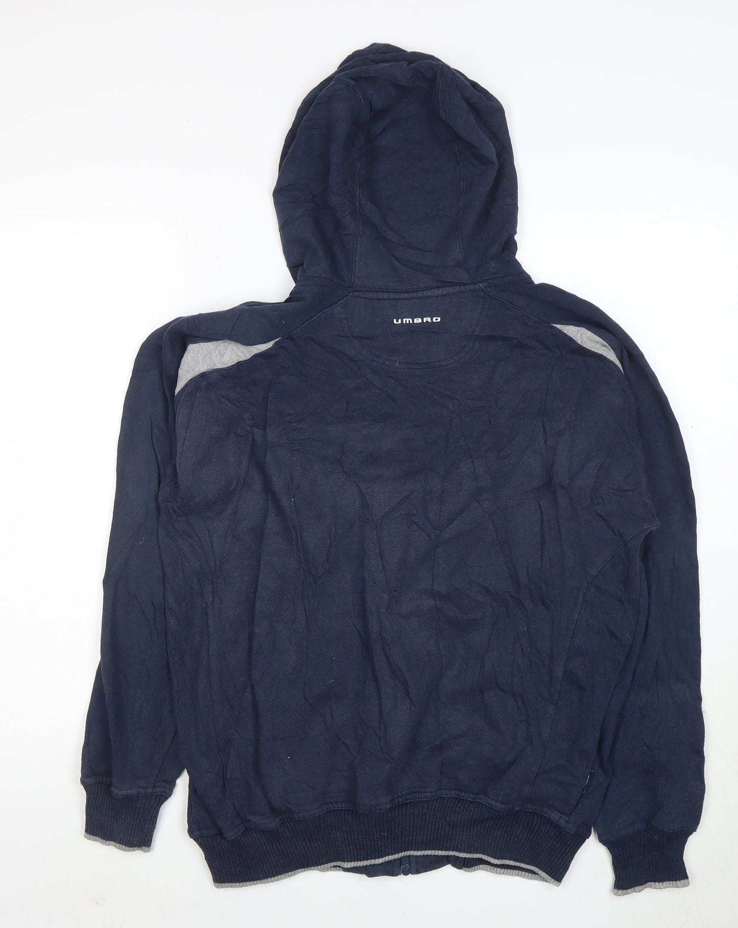 Umbro Men's Blue Full Zip Hoodie Small Regular Fit Sportswear