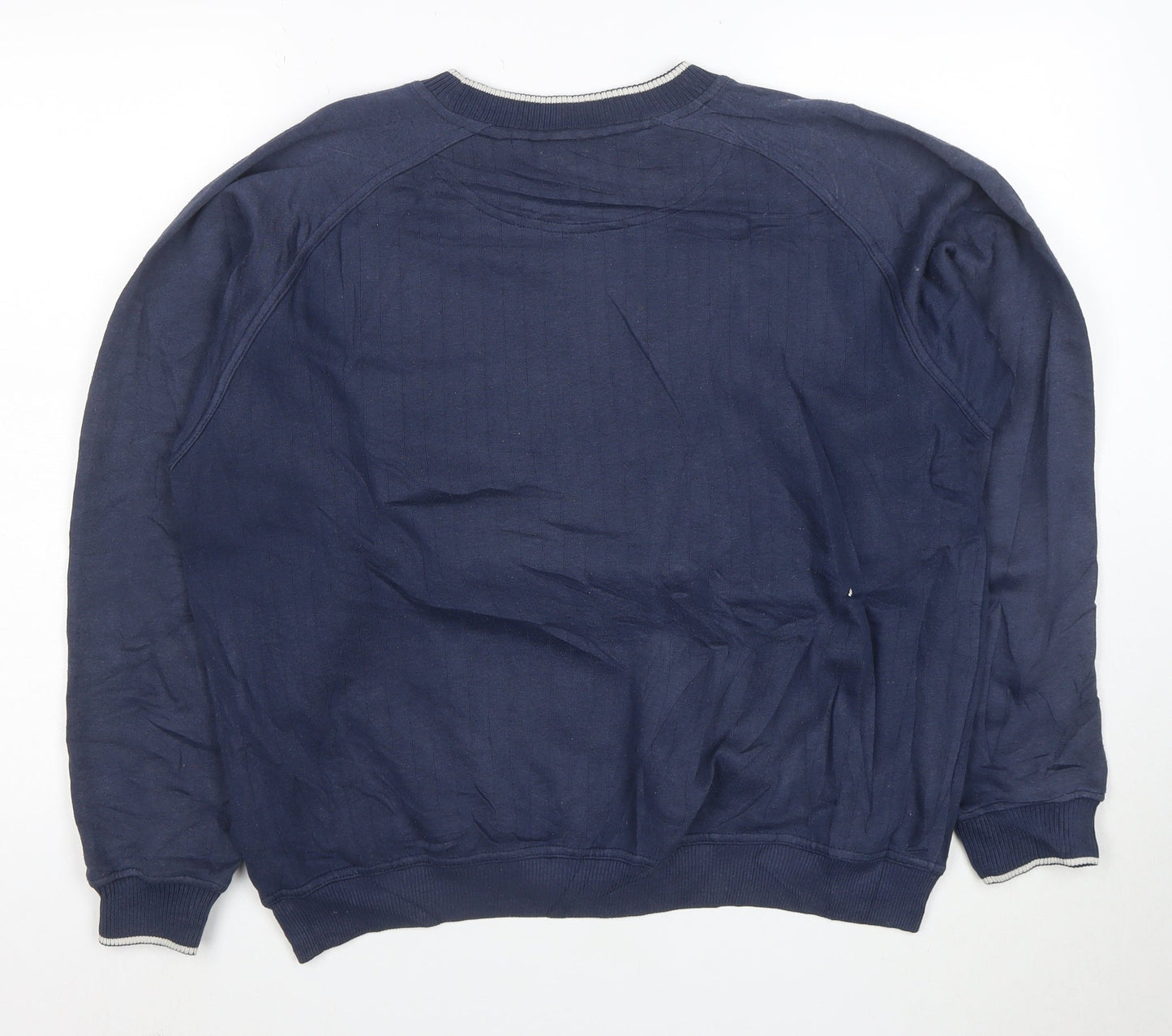 Umbro Men's Blue Crew Neck Logo Pullover Sweatshirt M