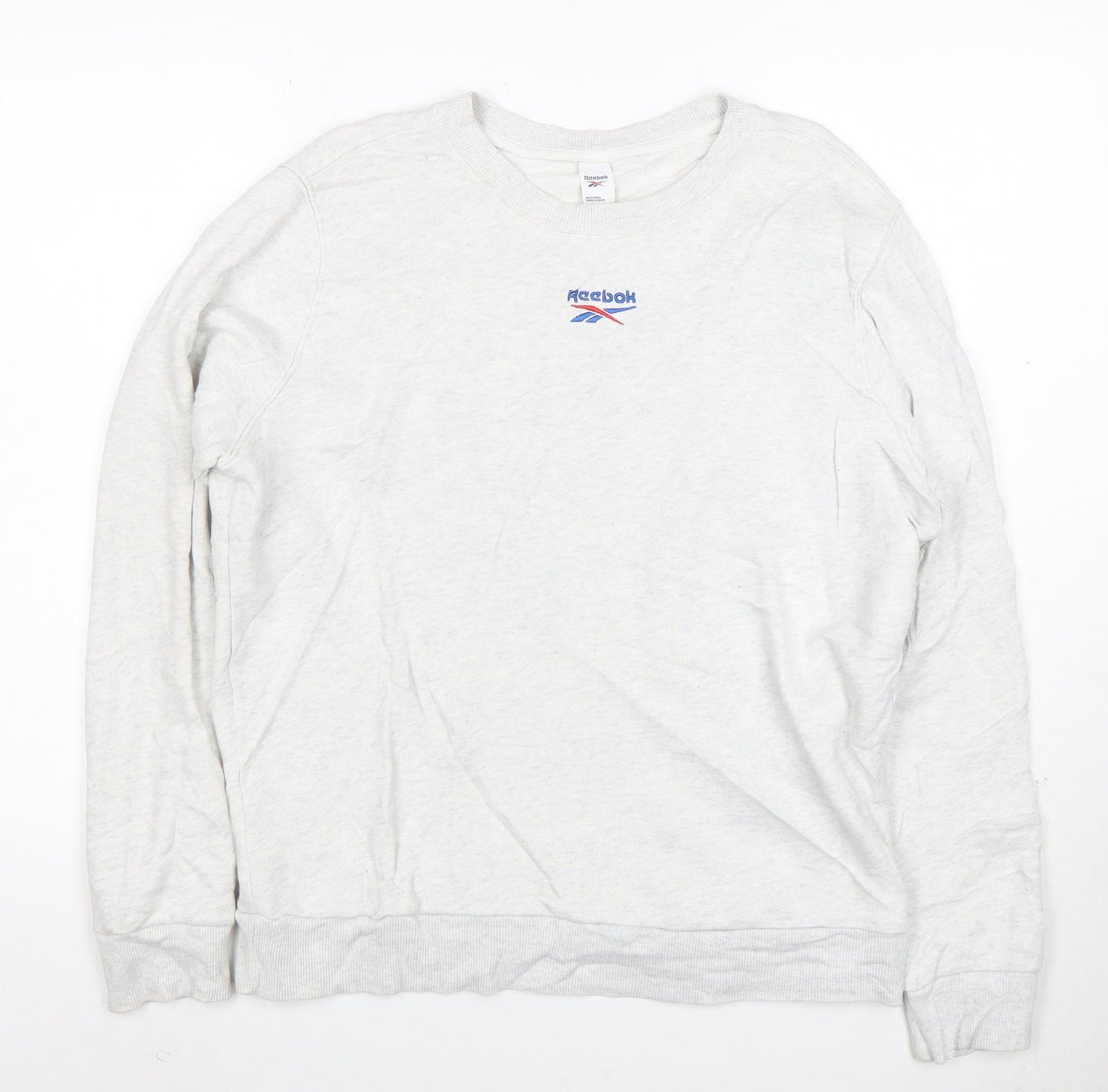Reebok Men’s Grey Crew Neck Pullover Sweatshirt L