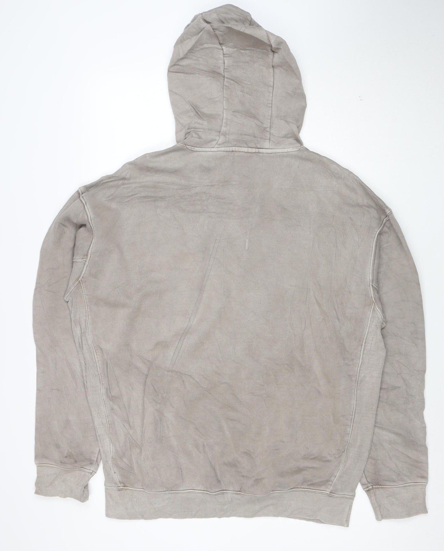 Reebok Men’s Beige 2XL Pullover Hoodie with Logo Pocket