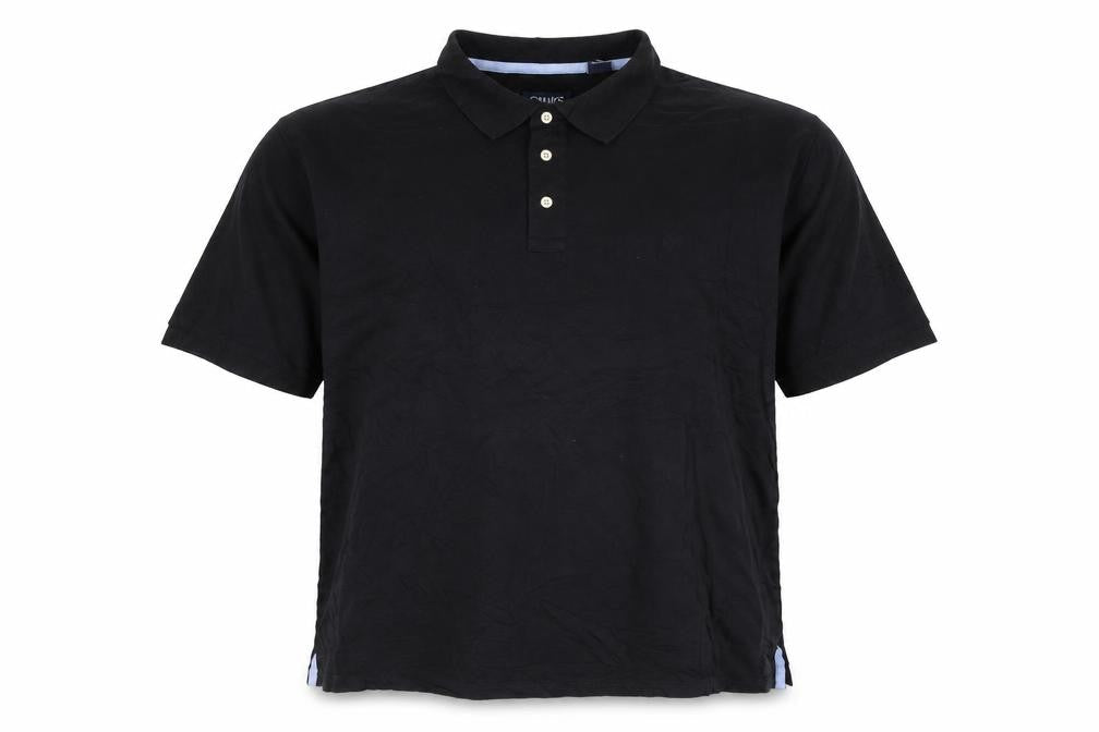 Chaps Men's Black 2XL Cotton Polo Shirt Classic Short Sleeve