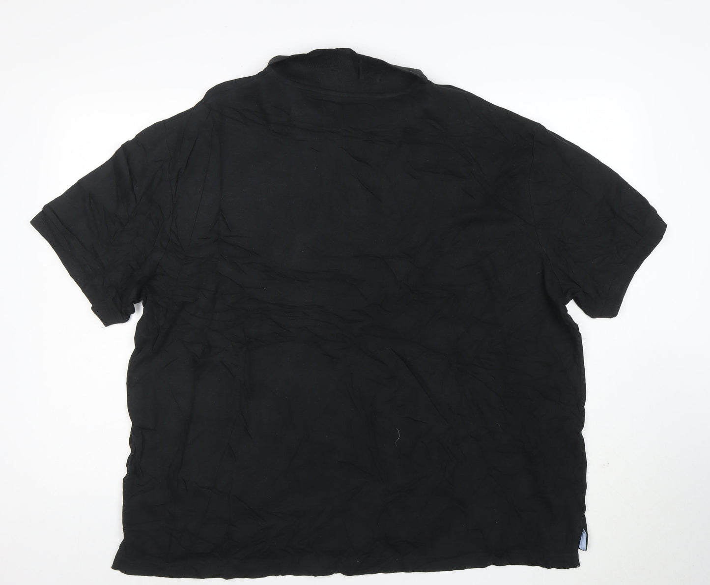 Chaps Men's Black 2XL Cotton Polo Shirt Classic Short Sleeve