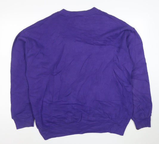Lee Sport Men's Purple Vikings Logo Pullover Sweatshirt Size L