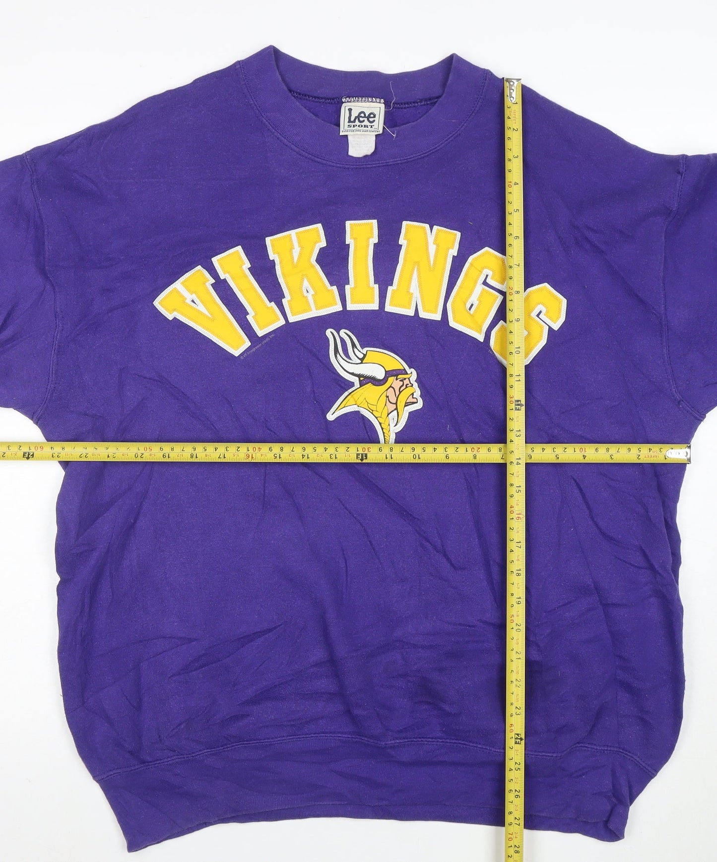 Lee Sport Men's Purple Vikings Logo Pullover Sweatshirt Size L