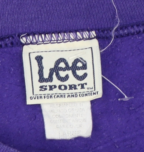 Lee Sport Men's Purple Vikings Logo Pullover Sweatshirt Size L