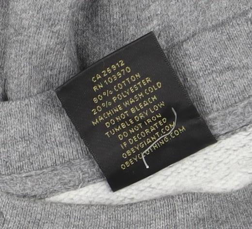 Obey Mens Grey XL Pullover Crew Neck Graphic Sweatshirt