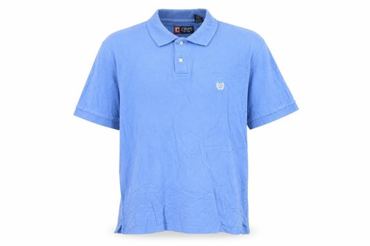 Chaps Men's Blue Cotton Short Sleeve Polo Shirt Size L