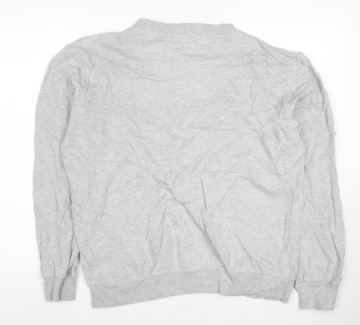 Fila Men's Grey Logo Pullover Sweatshirt Medium