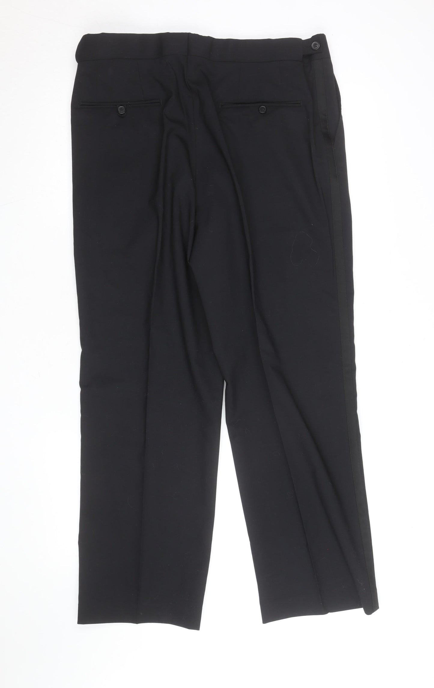 Taylor & Wright Men's Black 36S Pleated Dress Trousers