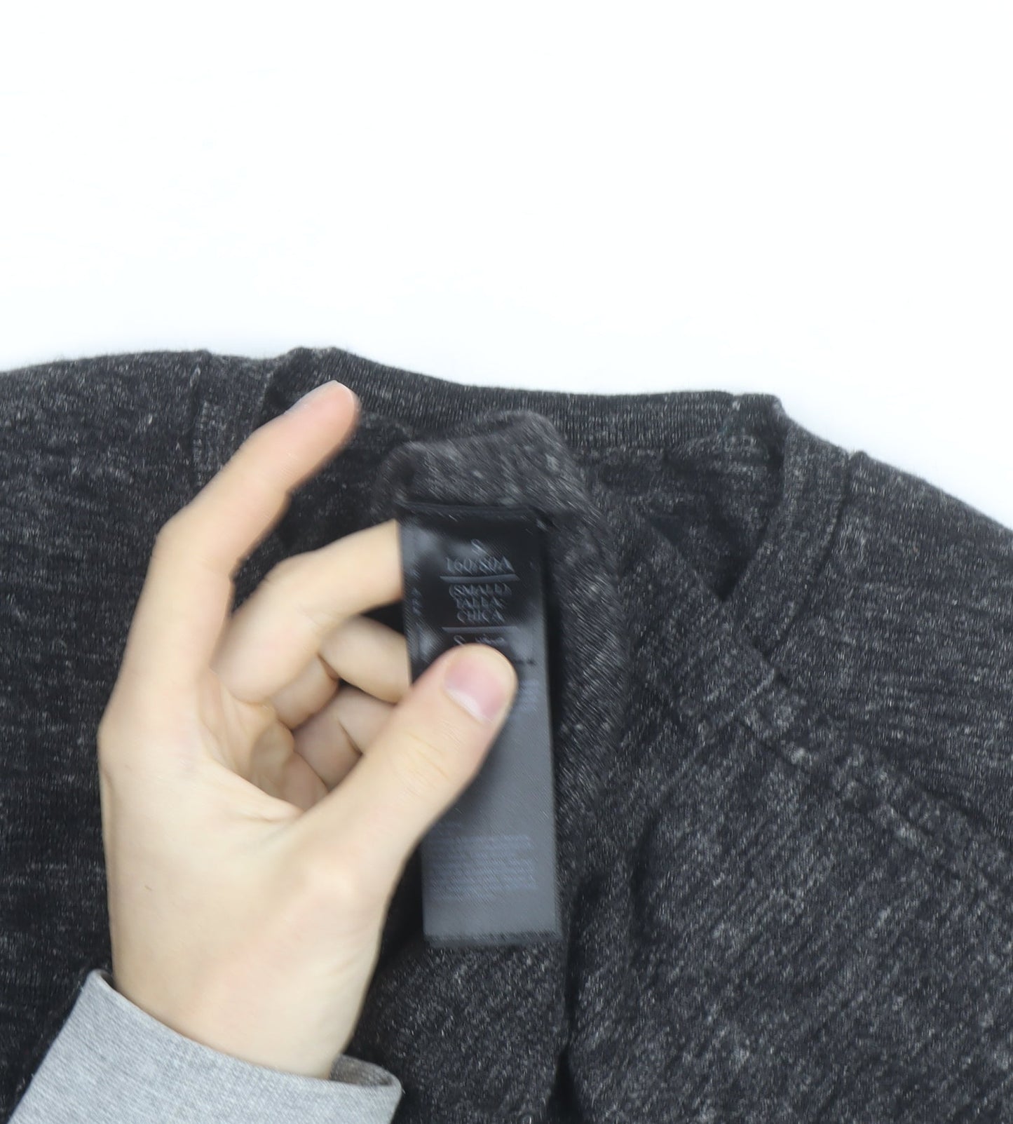 AllSaints Men’s Grey Wool Crew Neck Jumper Size S