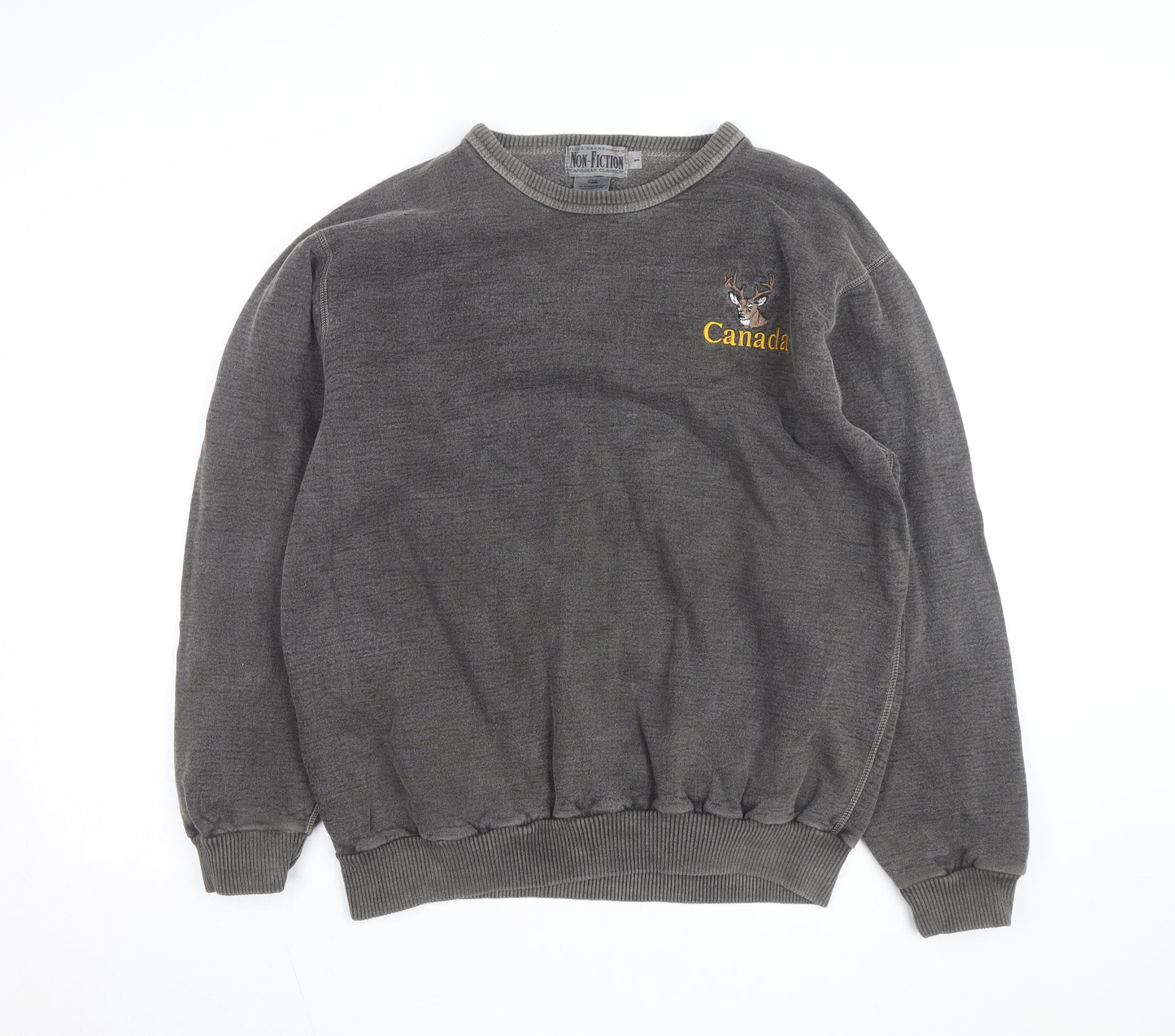 Non-Fiction Men’s Grey Embroidered Canada Fleece Sweatshirt L