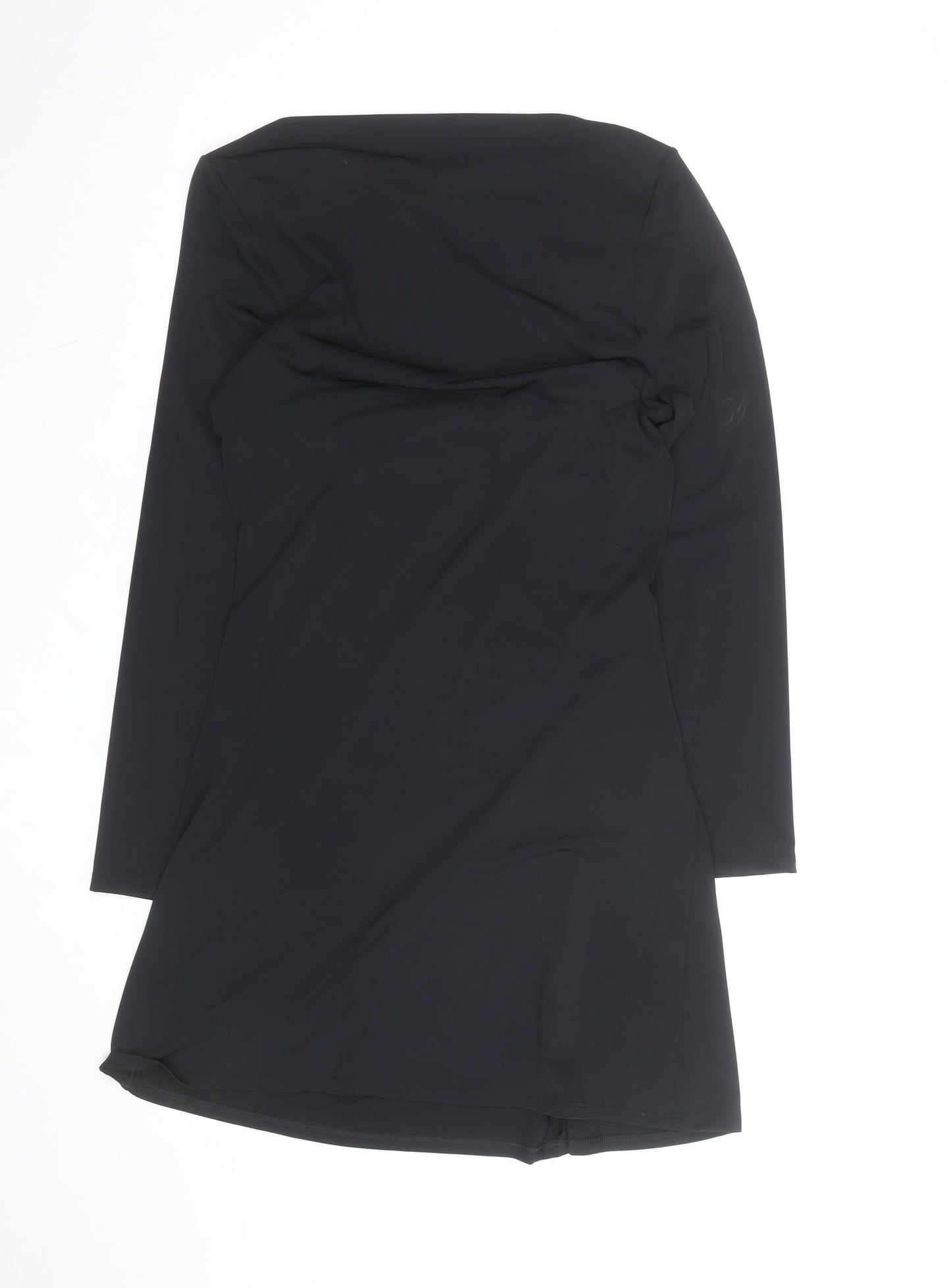 Marks and Spencer Women’s Black Size 14 Bodycon Dress with Buckle Detail