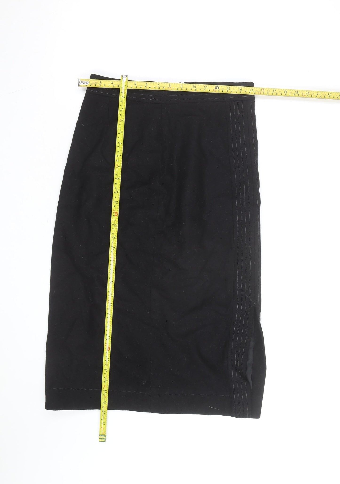 Boden Women's Black Cotton Pencil Skirt Size 12 Knee Length
