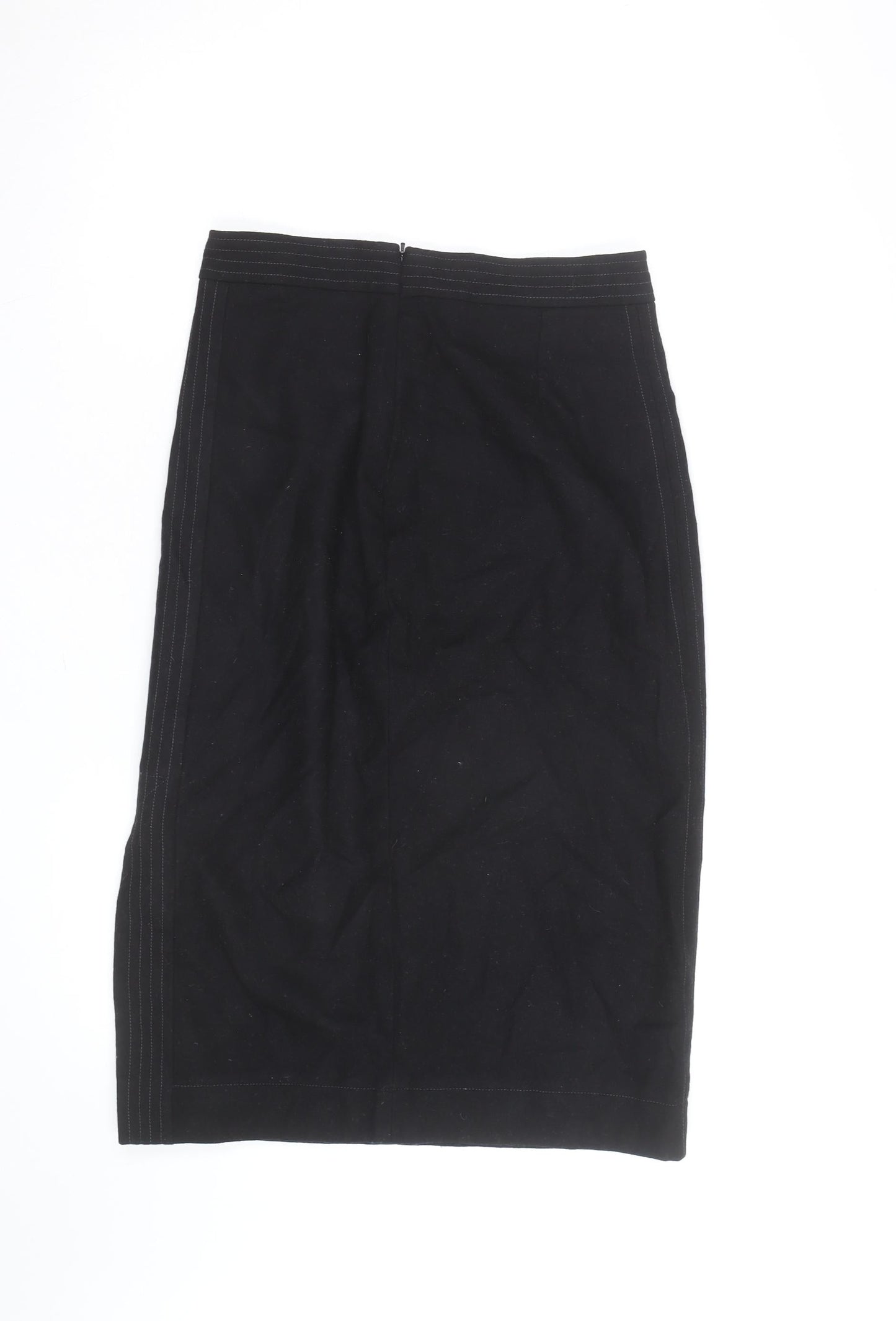 Boden Women's Black Cotton Pencil Skirt Size 12 Knee Length