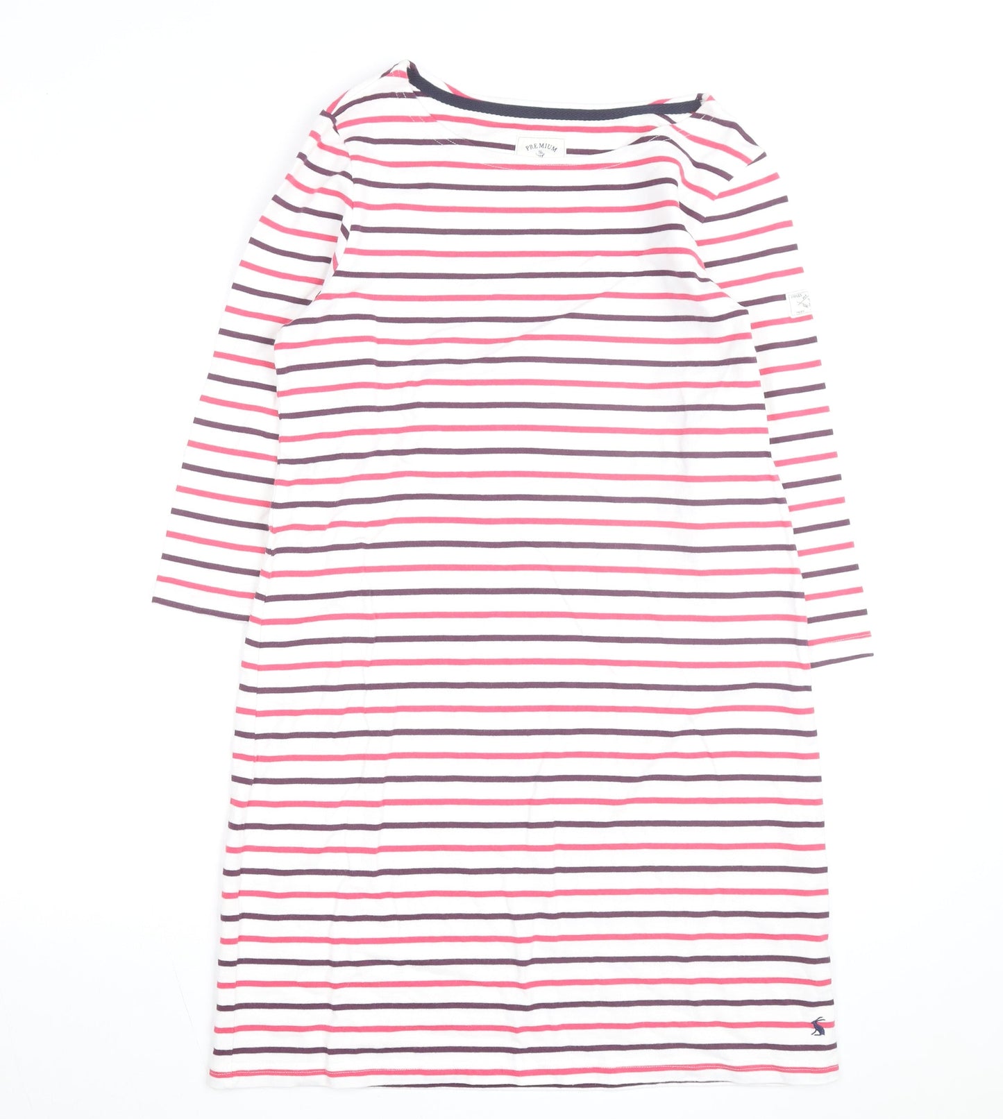 Joules Women’s Multicoloured Stripe Cotton Shift Dress Size 14