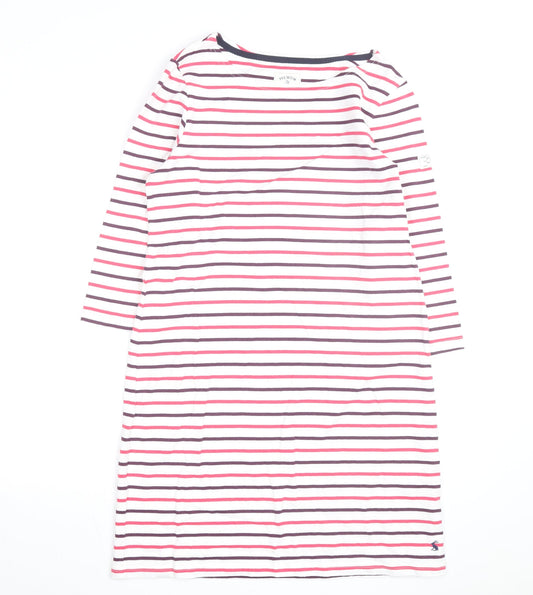 Joules Women’s Multicoloured Stripe Cotton Shift Dress Size 14