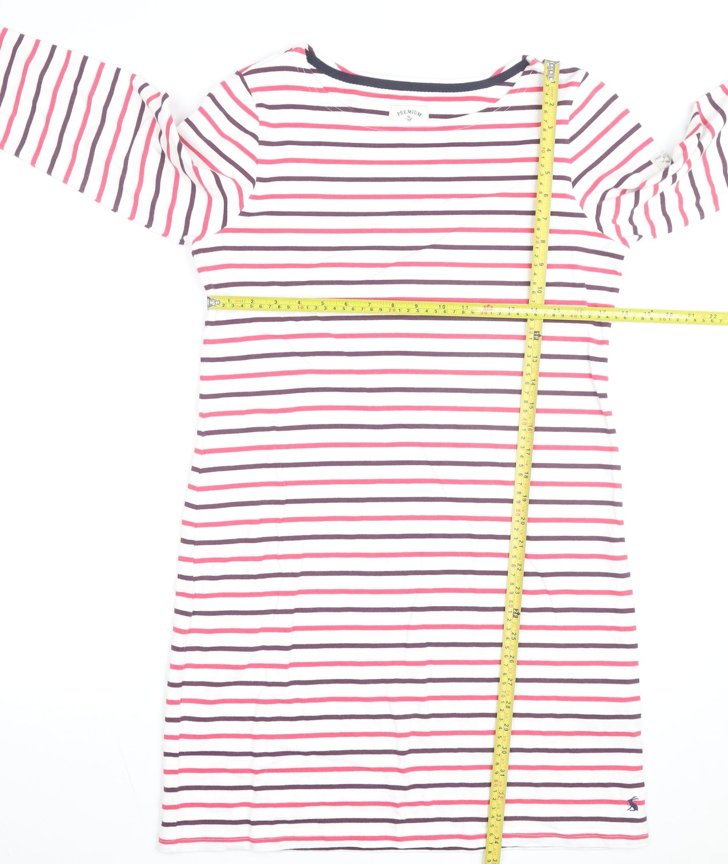 Joules Women’s Multicoloured Stripe Cotton Shift Dress Size 14
