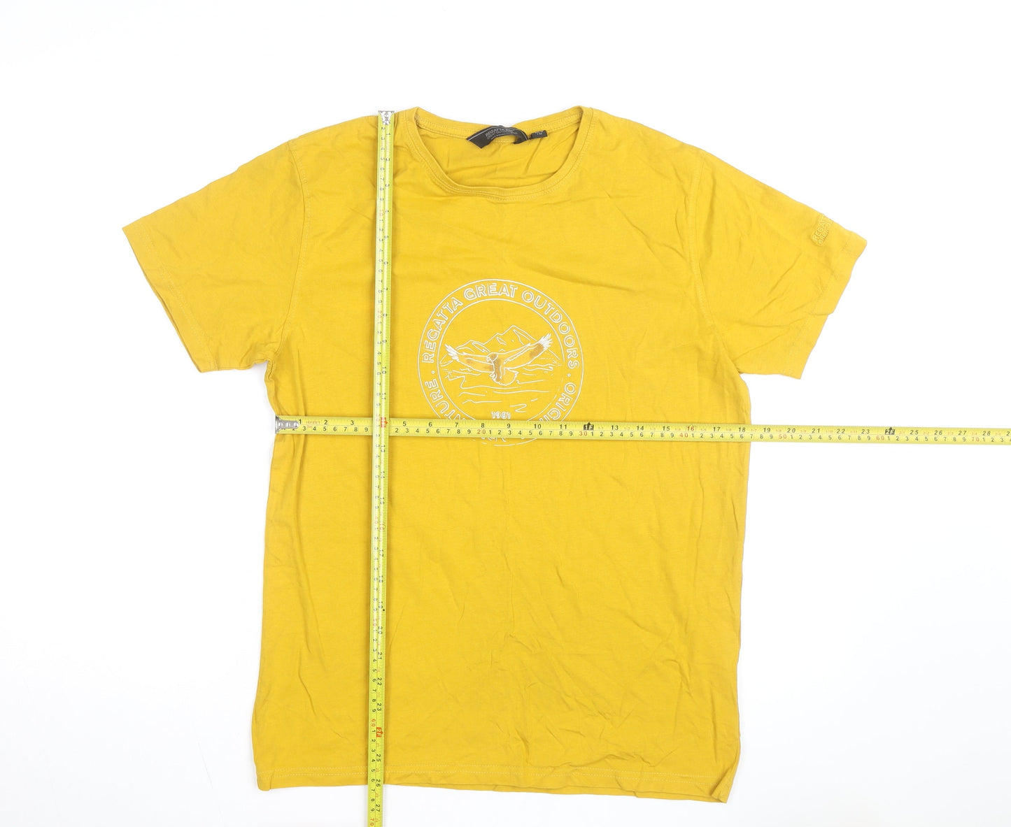 Regatta Great Outdoors Men’s Yellow Cotton Graphic T-Shirt Size M