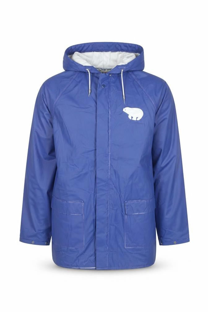Uniroyal Men's Blue Waterproof Long Rain Coat Jacket Hooded Size S