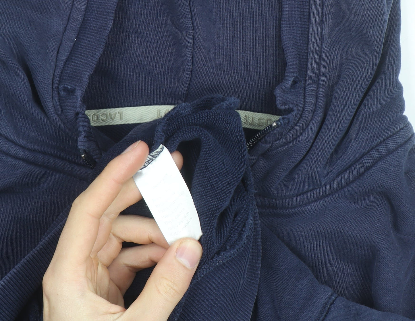 Lacoste Men's Blue Full Zip Hoodie 2XL Regular Fit Cotton Blend